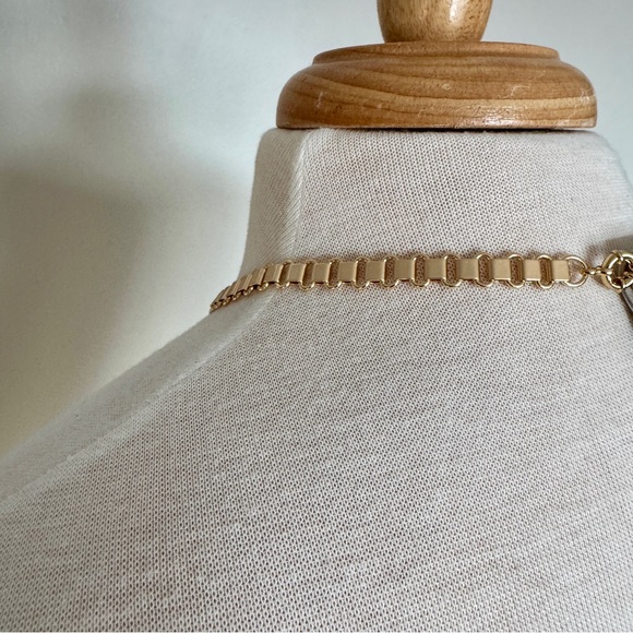 NWT 14k Gold Plated Western Buckle Necklace by Anthropologie - Picture 11 of 12